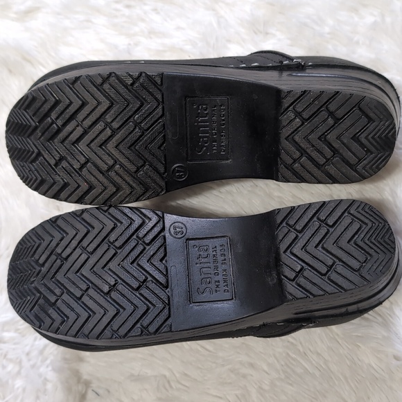 Sanita Black Professional Textured Oil Clog Size 37 Wide - Picture 12 of 12